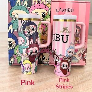 Stanley x Labubu Pink Striped Party Mug